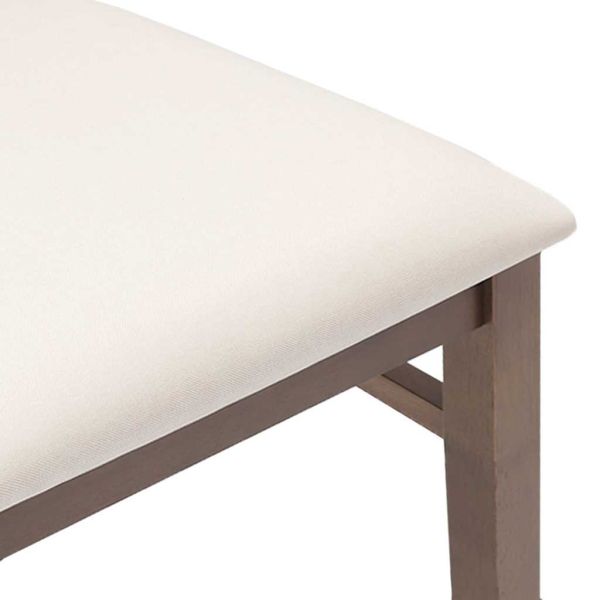 Трапезни столове с възглавници 2бр Кафяв масивна дървесина гума