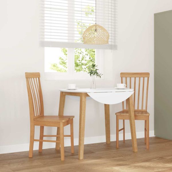 трапезни столове 2 бр. масивна дървесина гума