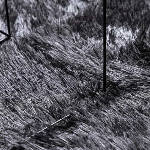 Шаги килим с дълъг косъм, NAVARRA, тъмно сив, 200x290 см