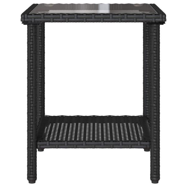 Градински диван с възглавница 2 pcs Черен и Туркоаз Полиратан