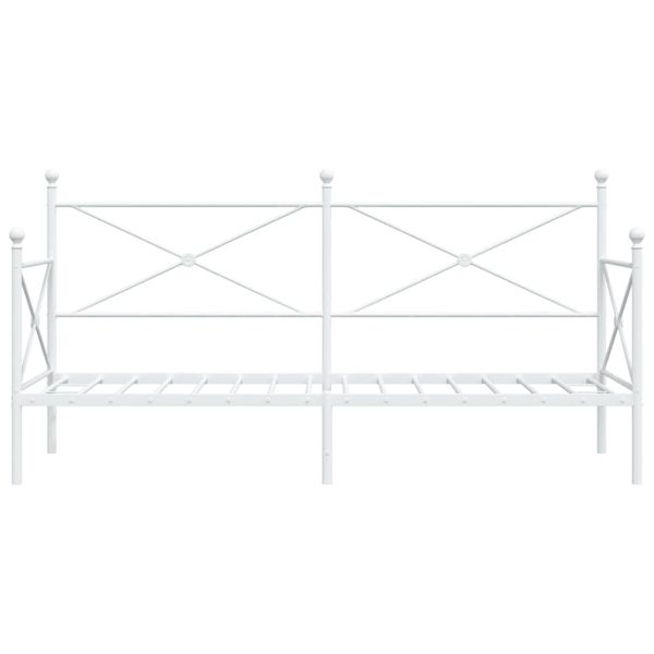 Дневно легло без матрак Бяло 90x190 cm Стомана