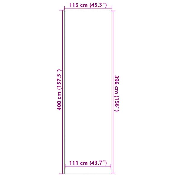 Изтривалка, черна, 115x400 см
