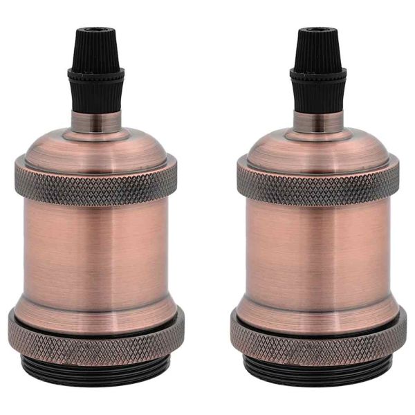 Лампи 2 бр Червен бронз E27