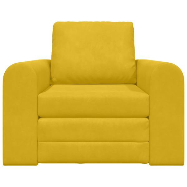 Диван легло Жълто 98 x 71 x 83 см Кадифе