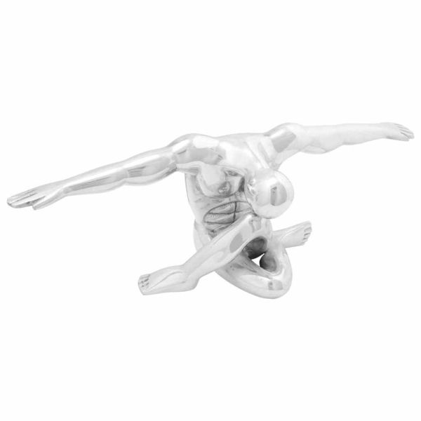 Скулптура Сребрист 63 x 20 x 22 см Алуминий