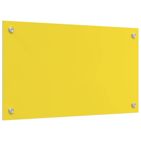 Кухненски гръб Жълто 70 x 40 cm закалено стъкло