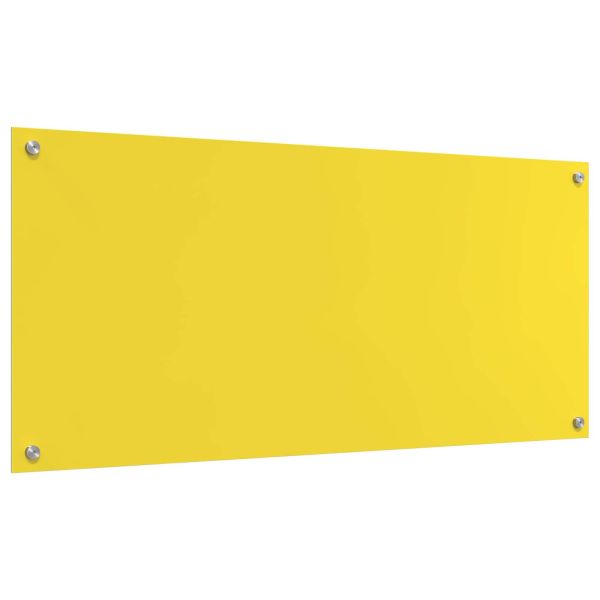 Кухненски гръб Жълто 110 x 50 cm закалено стъкло