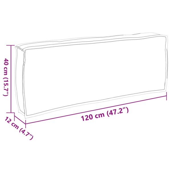 Възглавница Мотив с листа 120 x 40 x 12 cm Оксфордска тъкан