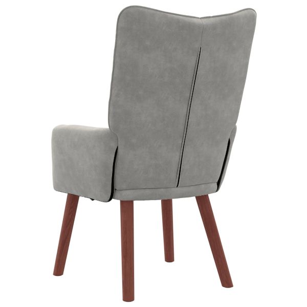 фотьойл Светлосиво 63 x 67 x 94 см Кадифе