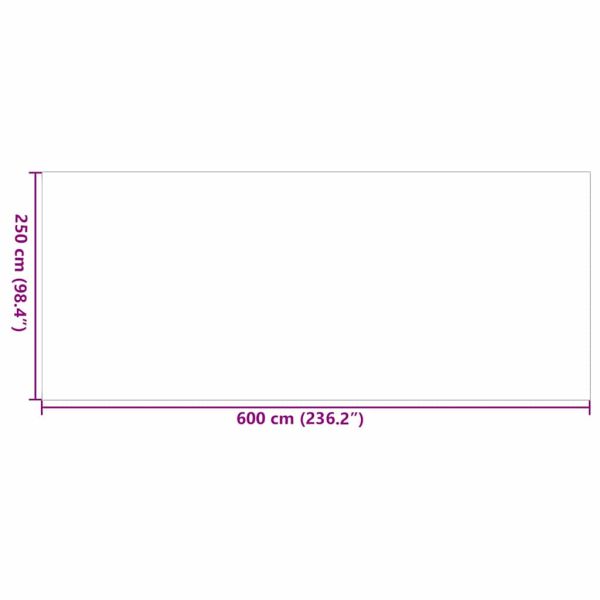 Външен килим ARAKIL Сив и бял 600 x 250 cm 50% Полипропилен