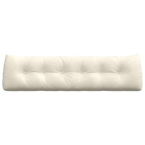 Възглавница за гръб Крем 180 x 24 x 50 см Кадифе