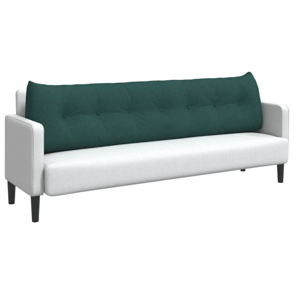 Възглавница за гръб Тъмен зелен 200 x 24 x 50 см текстил