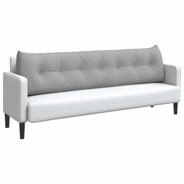 Възглавница за гръб Облачно сиво 200 x 24 x 50 см текстил