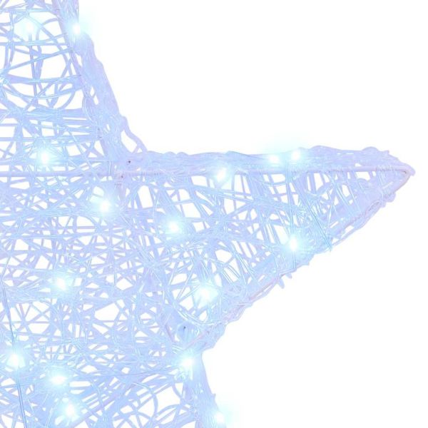 3D звезда Студено бяло 55 x 53.5 x 10 см Акрил