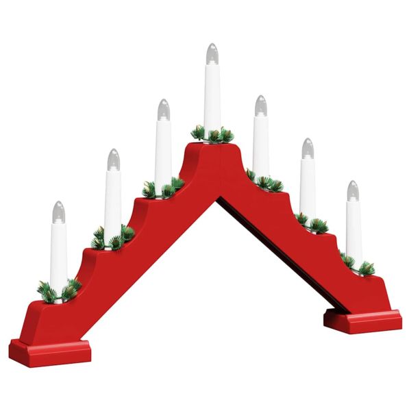 Коледен свещен мост 3 pcs Червено 39.5 x 5 x 29 см