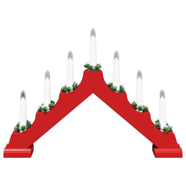 Коледен свещен мост 3 pcs Червено 39.5 x 5 x 29 см