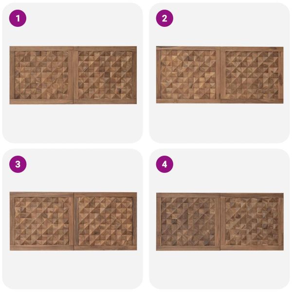 Облегалка за глава Естествен 120 cm Солидно тиково дърво