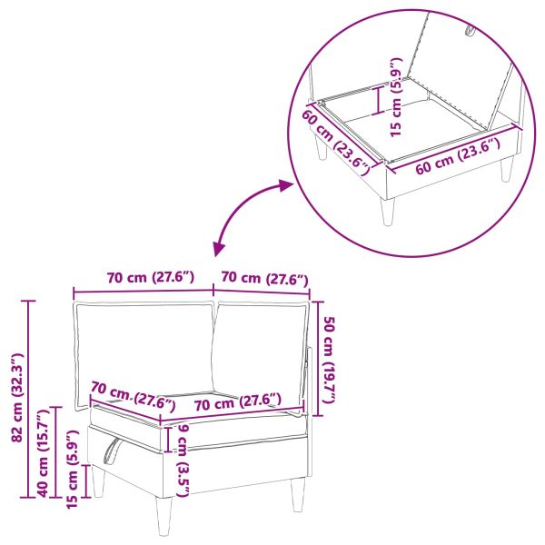 Табуретка с място за съхранение Тъмен сив