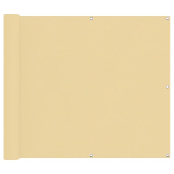 Балконен екран Пясък 100 x 800 cm Оксфордска тъкан