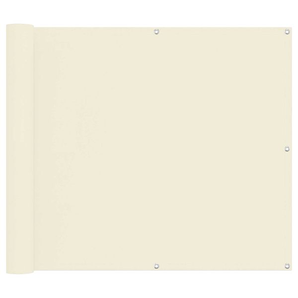 Балконен екран Крем 100 x 800 cm Оксфордска тъкан