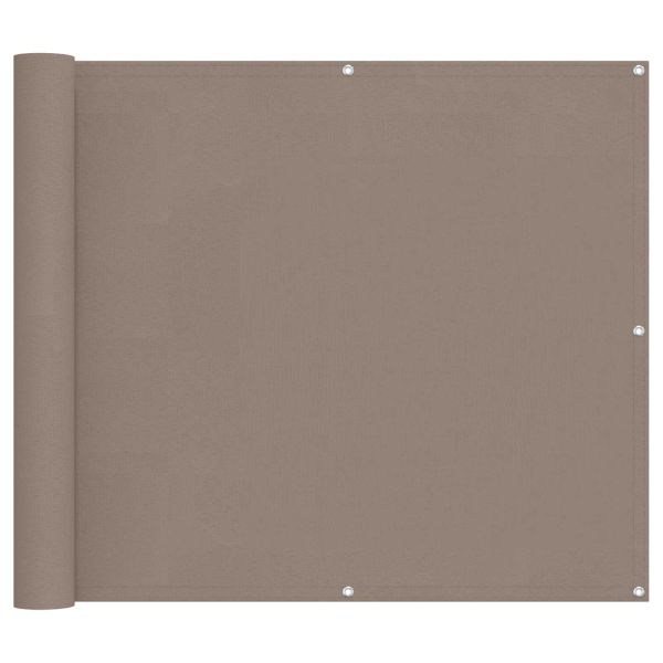 Балконен екран Таупе 100 x 600 cm Оксфордска тъкан