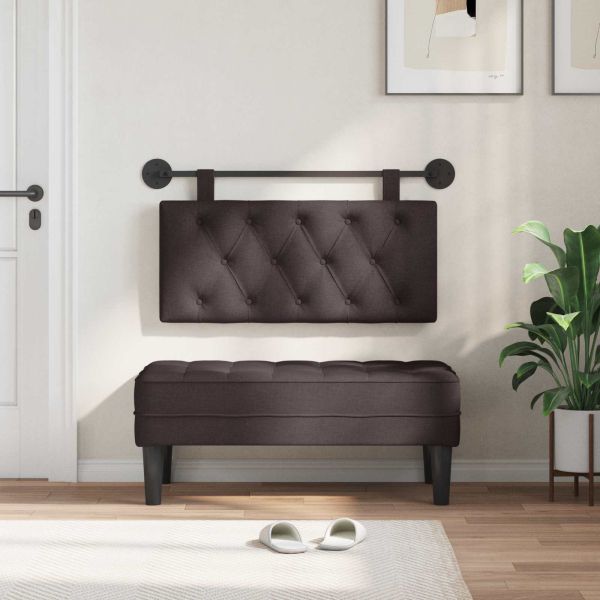 Висяща табла Тъмен кафяв 100 x 55 x 7 см текстил