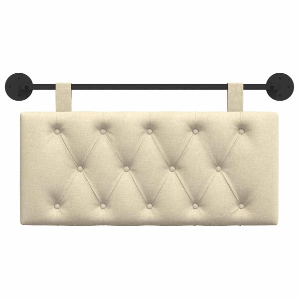 Висяща табла Монтиране на стена Крем 100 x 55 x 7 см текстил