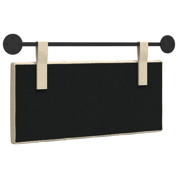 Висяща табла Монтиране на стена Крем 100 x 55 x 7 см текстил