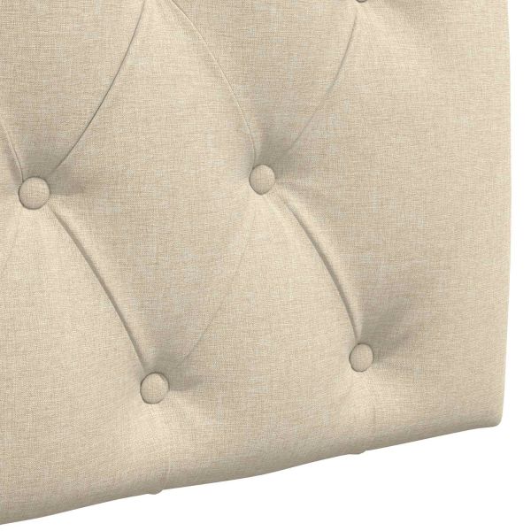 Висяща табла Монтиране на стена Крем 100 x 55 x 7 см текстил