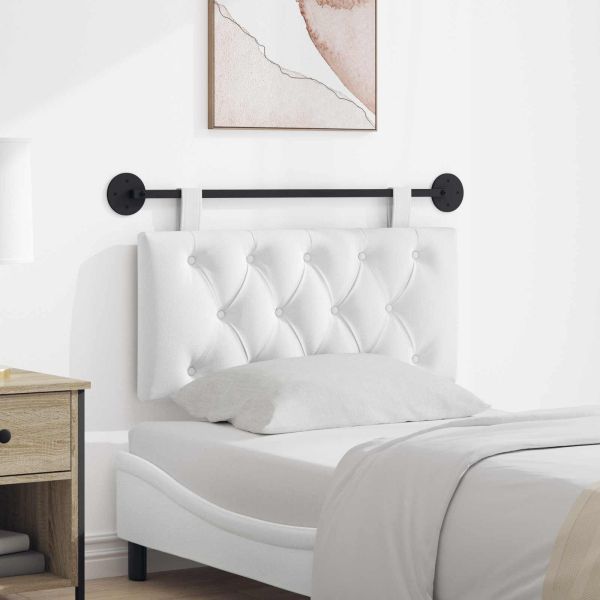 Висяща табла Монтиране на стена Бял 100 x 55 x 7 см текстил