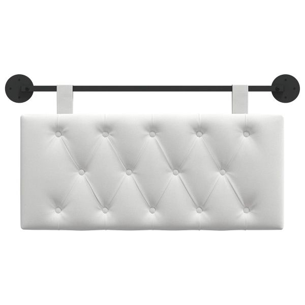 Висяща табла Монтиране на стена Бял 100 x 55 x 7 см текстил