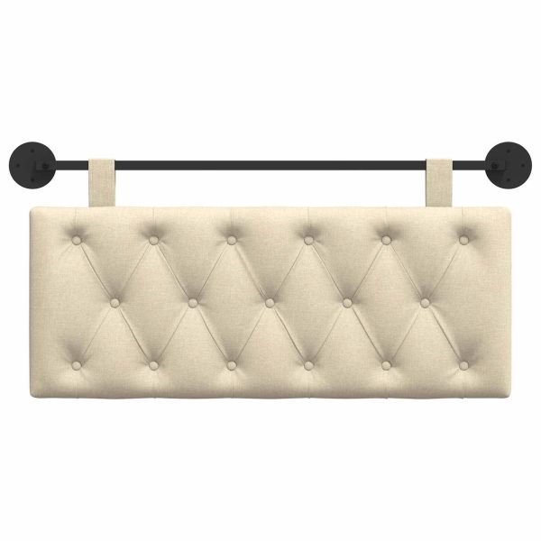 Висяща табла Монтиране на стена Крем 110 x 55 x 7 см текстил