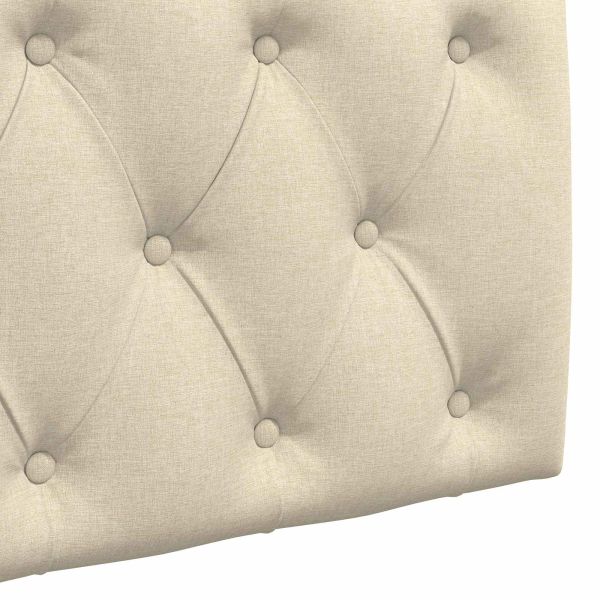 Висяща табла Монтиране на стена Крем 110 x 55 x 7 см текстил