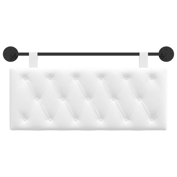 Висяща табла Монтиране на стена Бял 110 x 55 x 7 см текстил