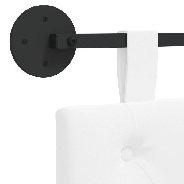 Висяща табла Монтиране на стена Бял 110 x 55 x 7 см текстил