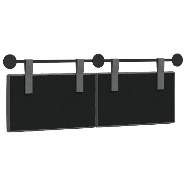 Висяща табла Тъмен сив 130 x 55 x 7 см текстил