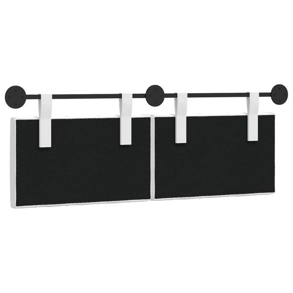 Висяща табла Монтиране на стена Бял 130 x 55 x 7 см текстил