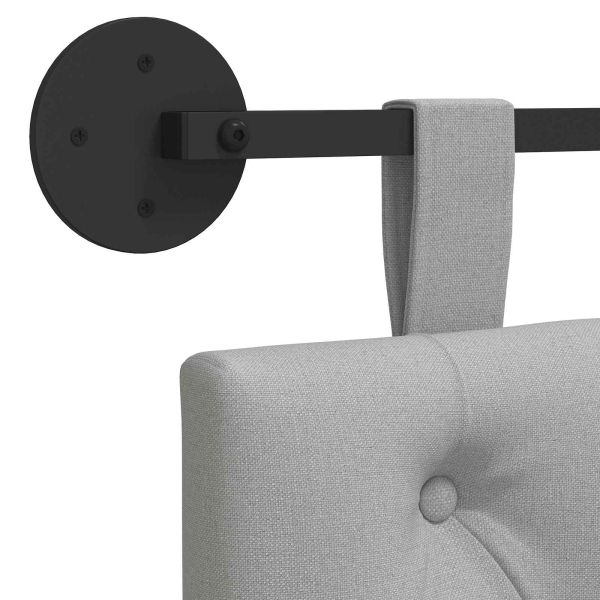 Висяща табла Облачно сиво 150 x 55 x 7 см текстил