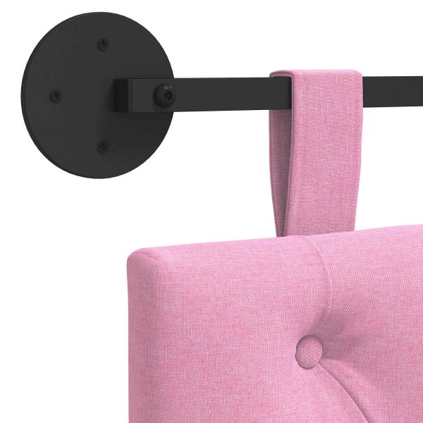 Висяща табла Монтиране на стена Розово 150 x 55 x 7 см текстил