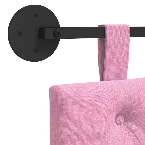 Висяща табла Монтиране на стена Розово 170 x 55 x 7 см текстил