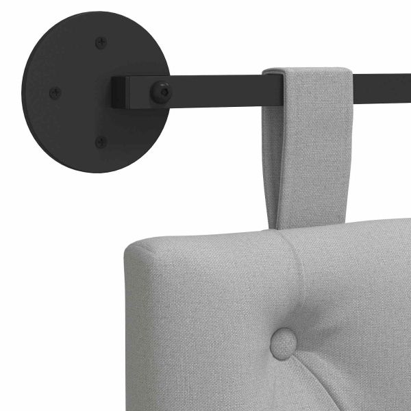 Висяща табла Облачно сиво 210 x 55 x 7 см текстил