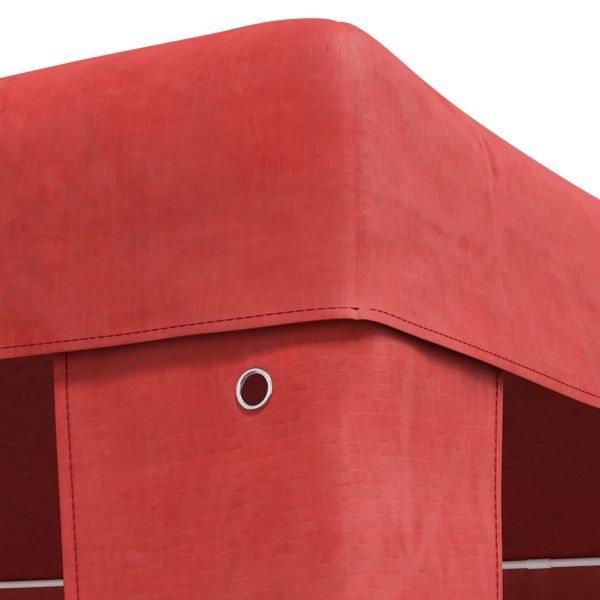 Парти шатър Червено 600 x 300 x 255 см Полиетилен и стомана