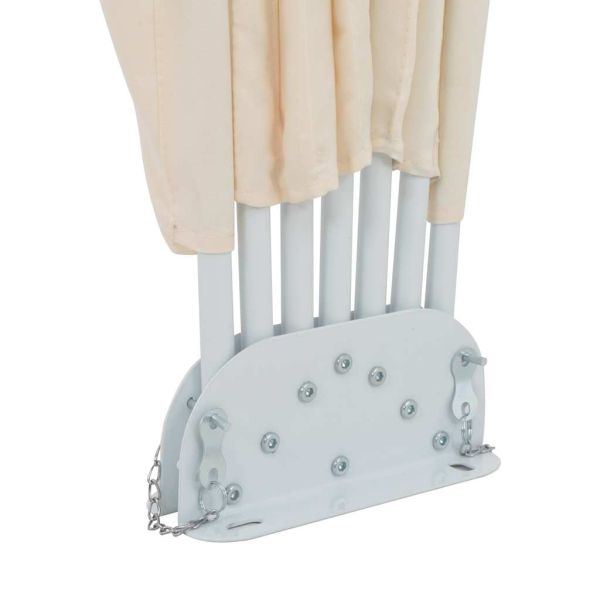 Сгъваема странична тента за тераса, кремава, 160 см