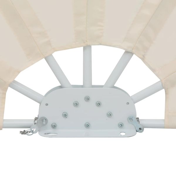 Сгъваема странична тента за тераса, кремава, 160 см