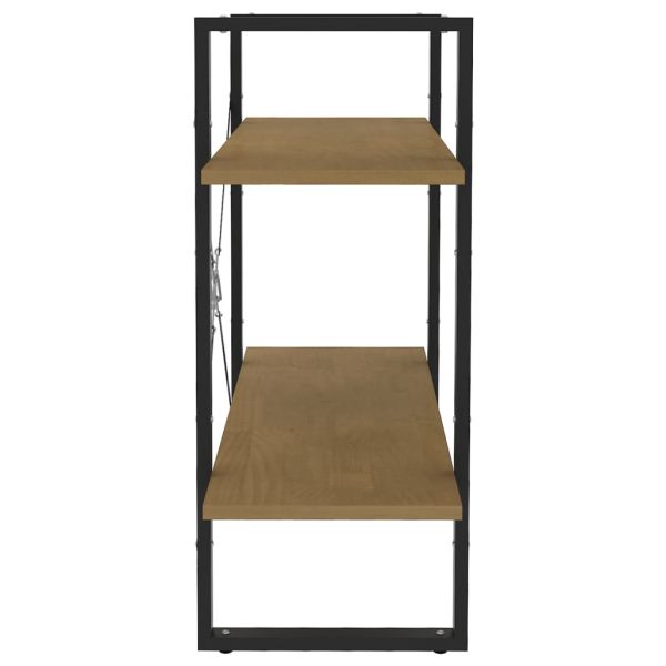 2-етажна библиотека, 80x30x70 см, борово дърво масив