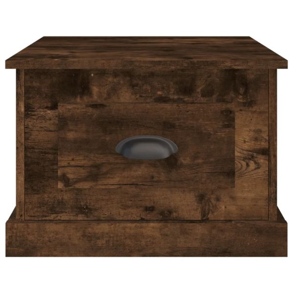 Кафе маса, опушен дъб, 50x50x35 см, инженерно дърво