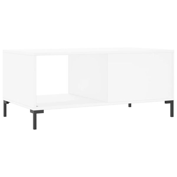 Кафе маса, бяла, 90x50x40 см, инженерно дърво