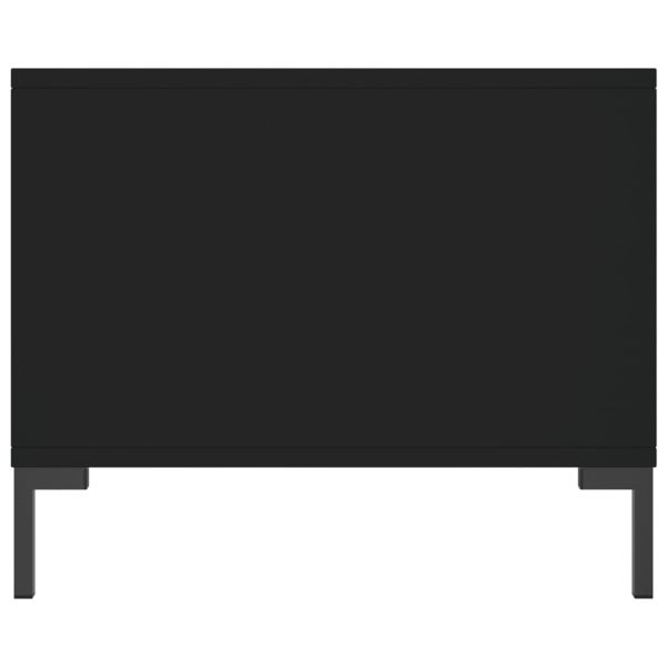 Маса за кафе, черна, 90x50x40 см, инженерно дърво