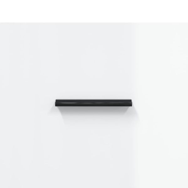 Кафе маса, бял гланц, 90x50x40 см, инженерно дърво