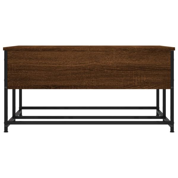 Кафе маса, кафяв дъб, 80x80x40 см, инженерно дърво